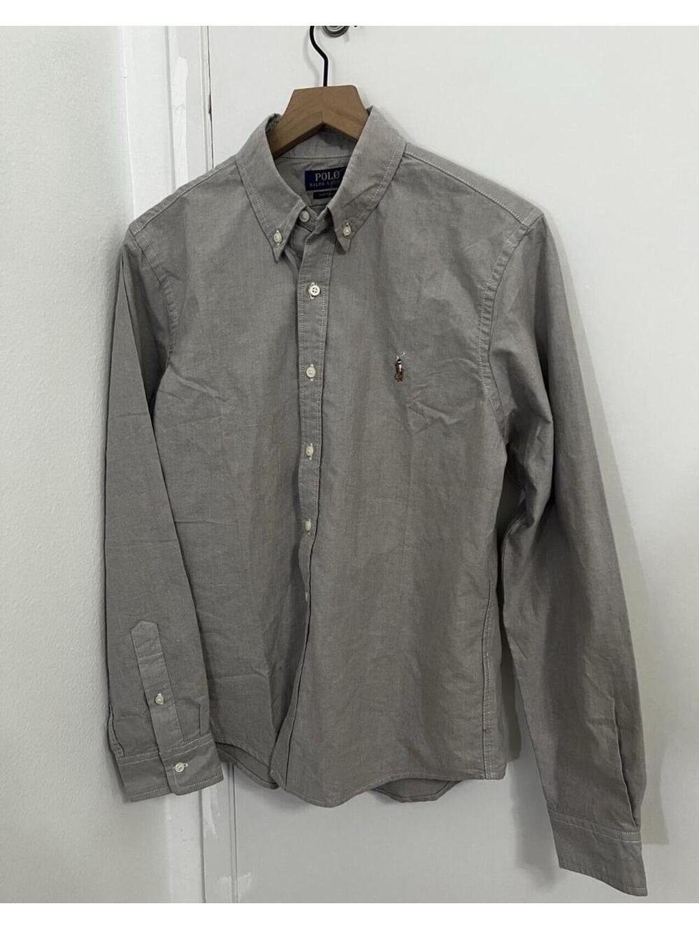 Polo Ralph Lauren NWT Men's Shirt Custom Fit  - Grey - Size Medium